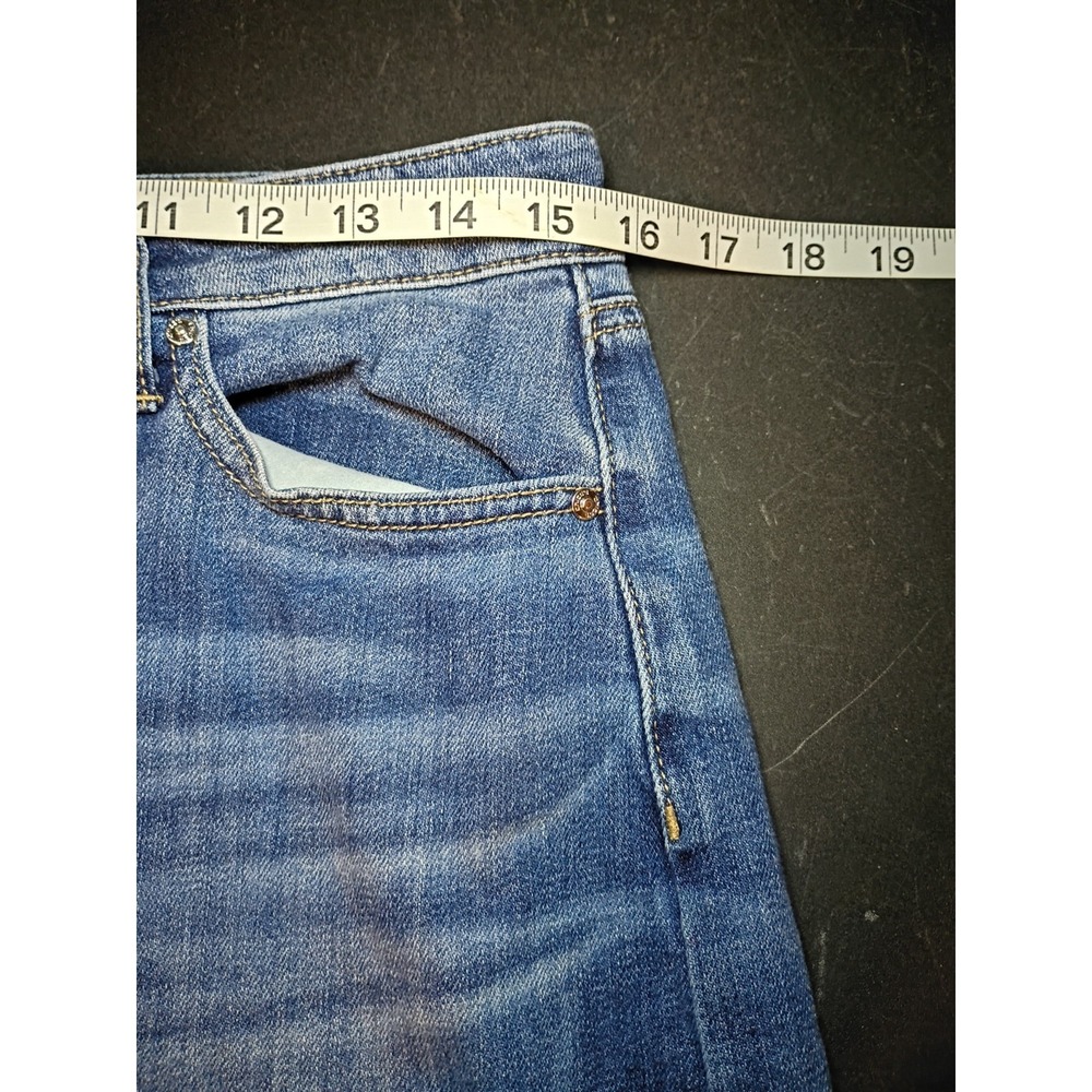 Chicos Wide Leg Jeans Womens 1R 30x31 Blue Denim High Rise Stovepipe Stretch - Picture 7 of 8